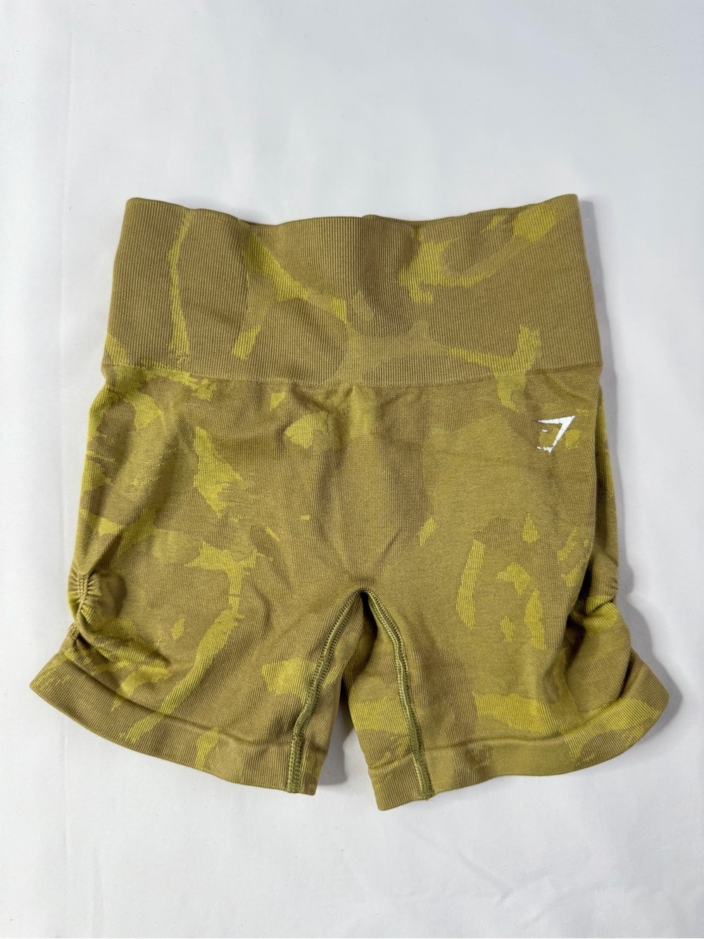 Gymshark Seamless Olive Camo Women’s Workout Shorts XS